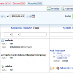 ekran planu dnia w systemie CRM Vision