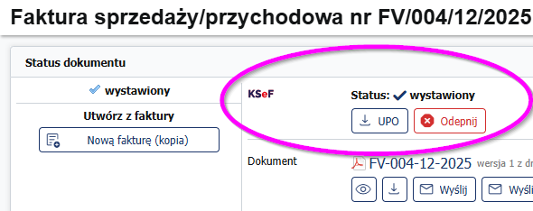 CRM Vision faktura KSEF